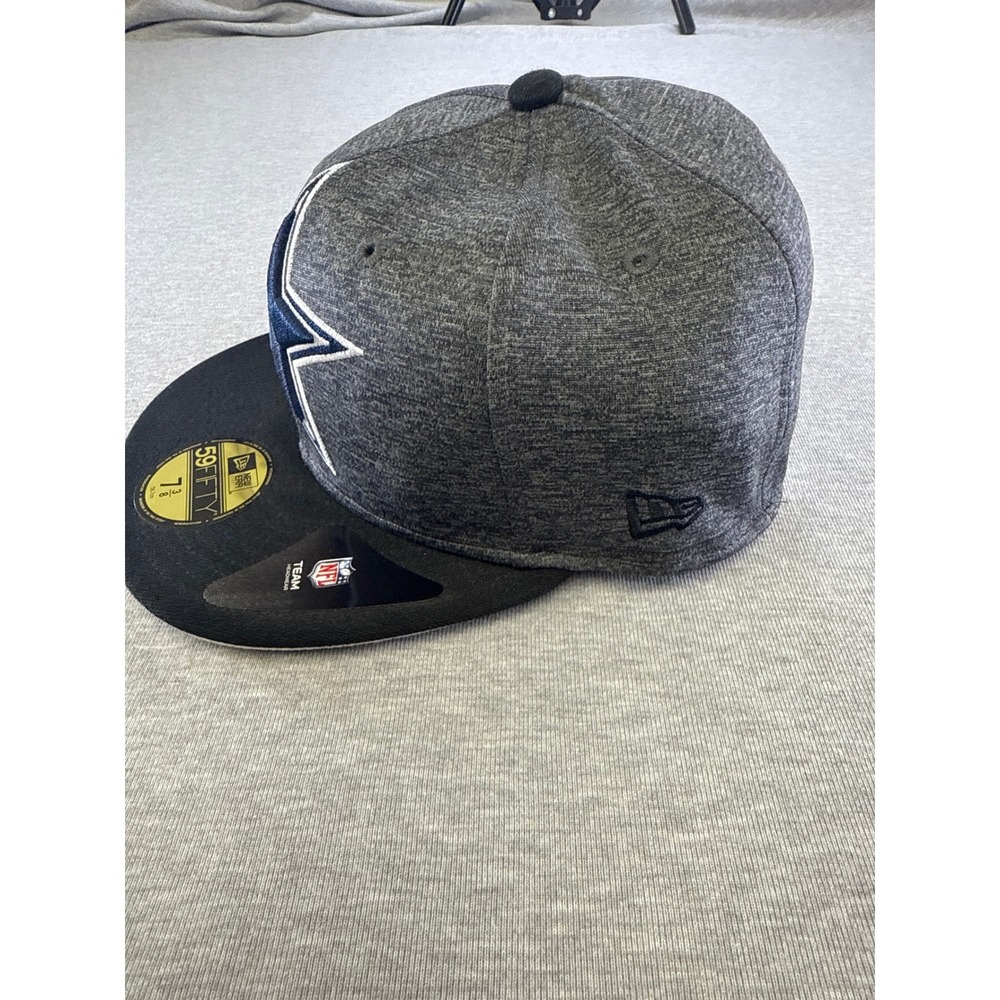 New Era‎ Dallas Cowboys 59FIFTY Fitted Hat 7 3/8 NFL Heather Gray Black Star Cap - Picture 4 of 7